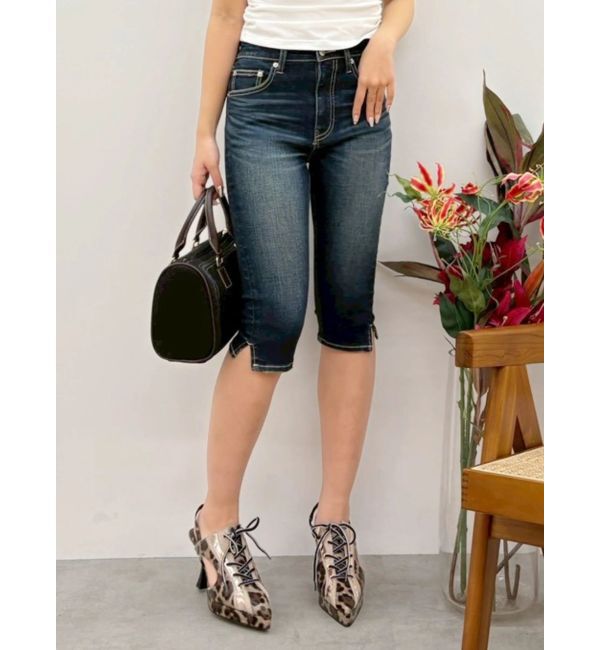 EVRIS「カプリデニムパンツ」|デニム|インディゴ