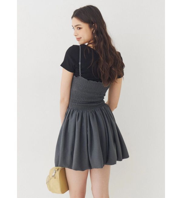 EVRIS「コルセットライクバルーンミニキャミワンピース」|ワンピース|