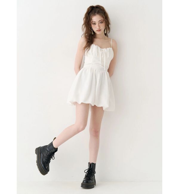 EVRIS「コルセットライクバルーンミニキャミワンピース」|ワンピース|