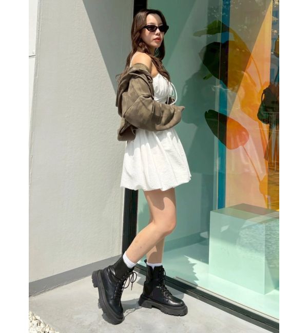 EVRIS「コルセットライクバルーンミニキャミワンピース」|ワンピース|