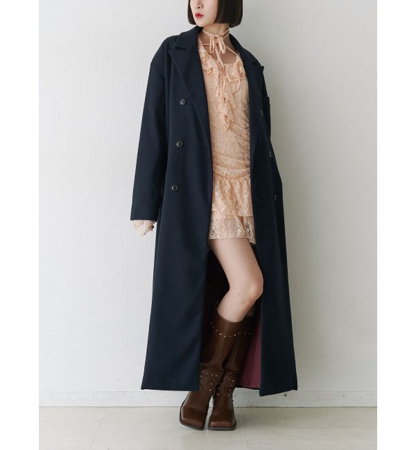jouetie「ダブルブレストロングコート」|チェスターコート|