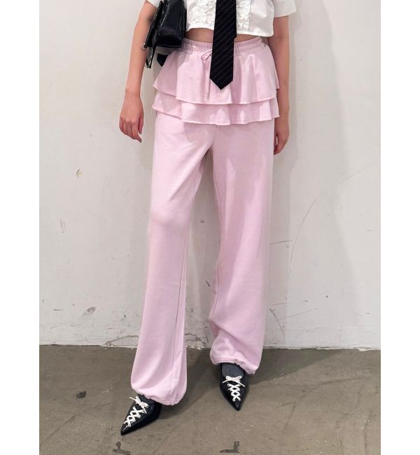 jouetie「スカートレイヤードスウェットパンツ」|その他|ピンク