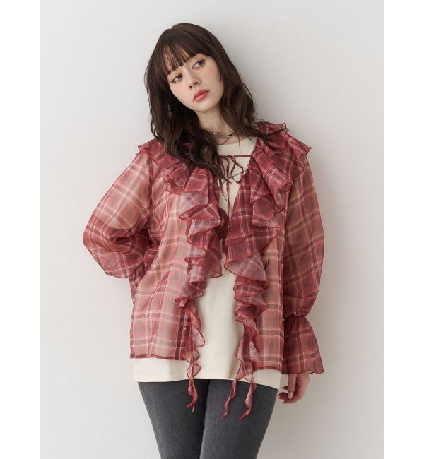 jouetie「ラッフルフリルシアーシャツ」|シャツ・ブラウス|