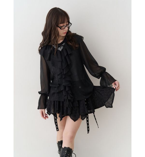 jouetie「ラッフルフリルシアーシャツ」|シャツ・ブラウス|