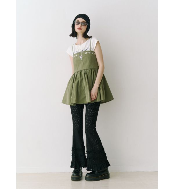 jouetie「レースフリルフィットフレアパンツ」|その他|