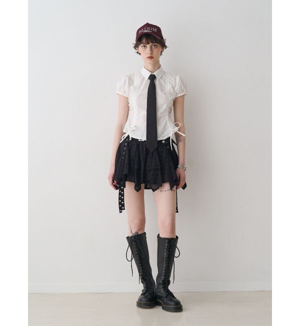 jouetie「コットンレースアシメフレアミニスカート」|スカート|