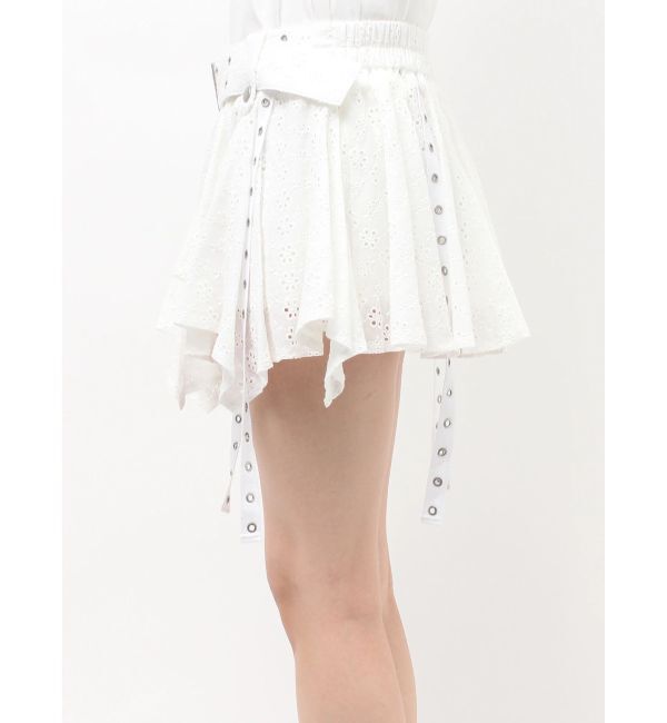 jouetie「コットンレースアシメフレアミニスカート」|スカート|