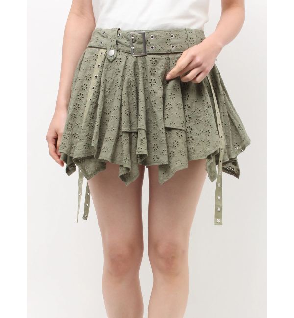 jouetie「コットンレースアシメフレアミニスカート」|スカート|