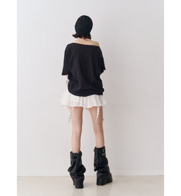 jouetie「コットンレースアシメフレアミニスカート」|スカート|