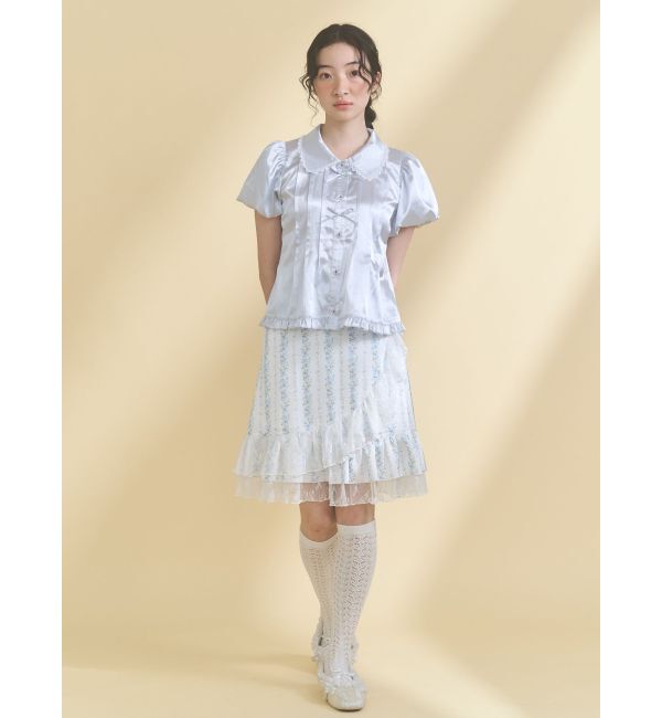 merry jenny「petit flowerサテンナロースカート」|スカート|