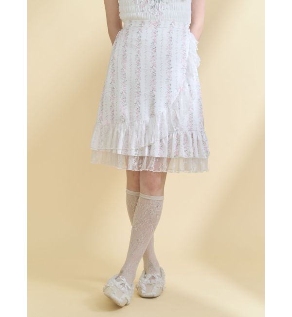 merry jenny「petit flowerサテンナロースカート」|スカート|