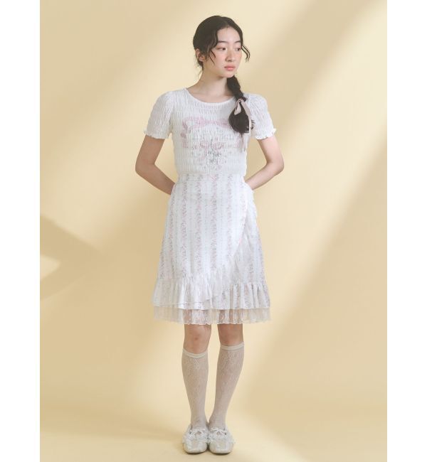 merry jenny「petit flowerサテンナロースカート」|スカート|