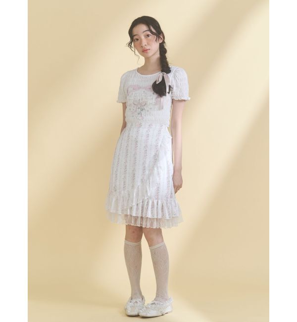 merry jenny「petit flowerサテンナロースカート」|スカート|