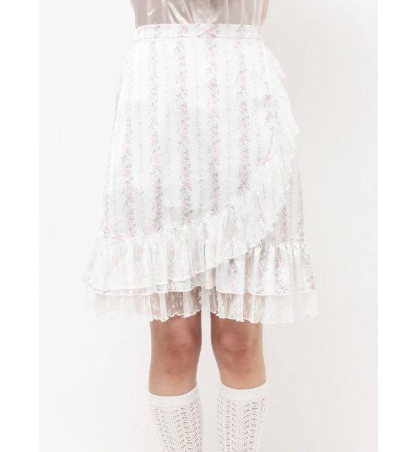 merry jenny「petit flowerサテンナロースカート」|スカート|