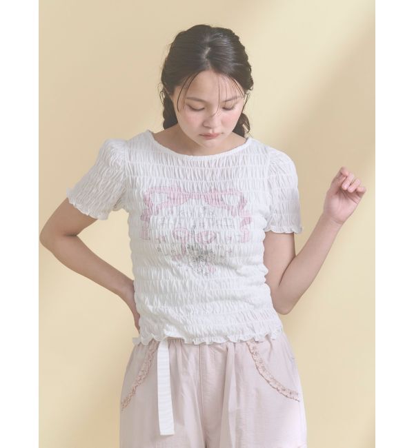 merry jenny「おどるうさぎのシャーリングTee」|Tシャツ・カットソー|