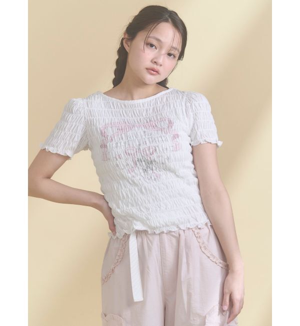 merry jenny「おどるうさぎのシャーリングTee」|Tシャツ・カットソー|