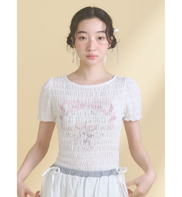 merry jenny「おどるうさぎのシャーリングTee」|Tシャツ・カットソー|
