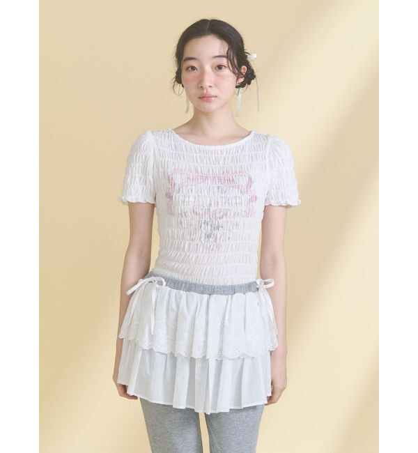 merry jenny「おどるうさぎのシャーリングTee」|Tシャツ・カットソー|