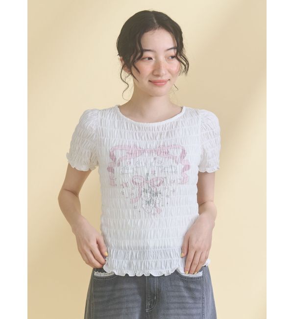 merry jenny「おどるうさぎのシャーリングTee」|Tシャツ・カットソー|