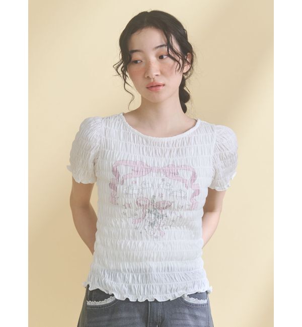 merry jenny「おどるうさぎのシャーリングTee」|Tシャツ・カットソー|