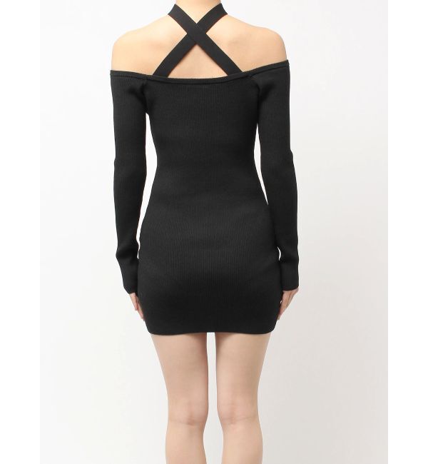 GYDA「2WAYチョーカーオフショルニットワンピース」|ワンピース|