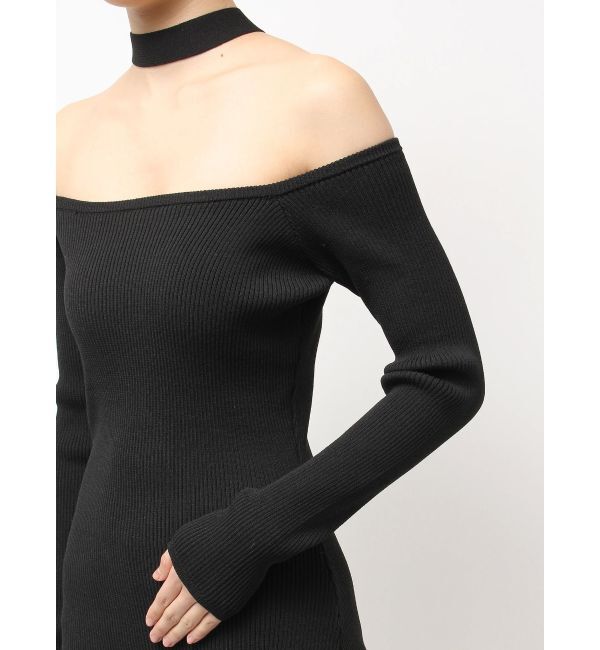 GYDA「2WAYチョーカーオフショルニットワンピース」|ワンピース|