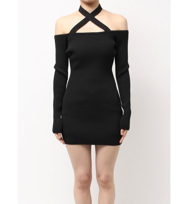 GYDA「2WAYチョーカーオフショルニットワンピース」|ワンピース|