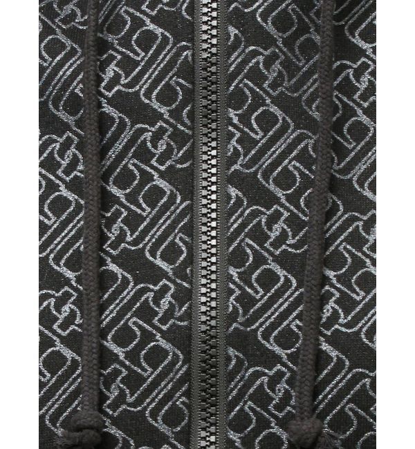 GYDA「GG chain glitter print shortパーカー」|パーカー|