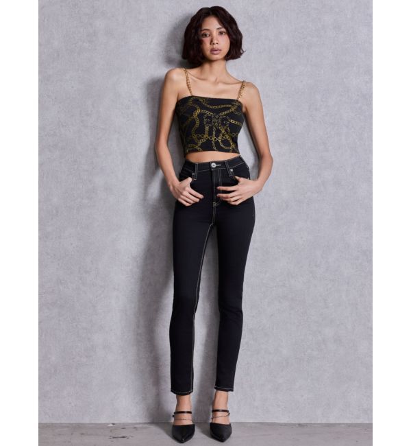 GYDA「chainストラップテレコビスチェ」|キャミソール|