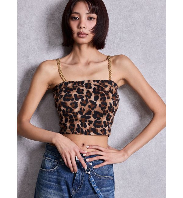 GYDA「chainストラップテレコビスチェ」|キャミソール|