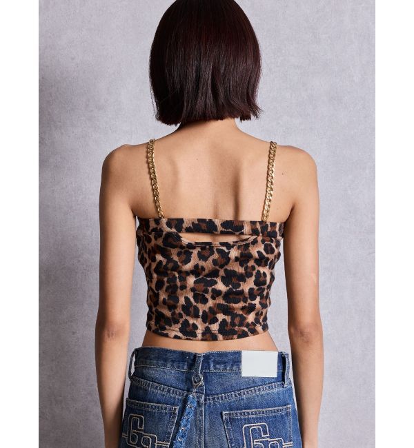 GYDA「chainストラップテレコビスチェ」|キャミソール|