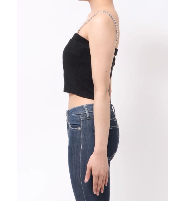 GYDA「chainストラップテレコビスチェ」|キャミソール|