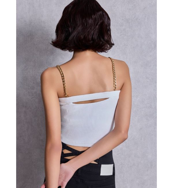 GYDA「chainストラップテレコビスチェ」|キャミソール|