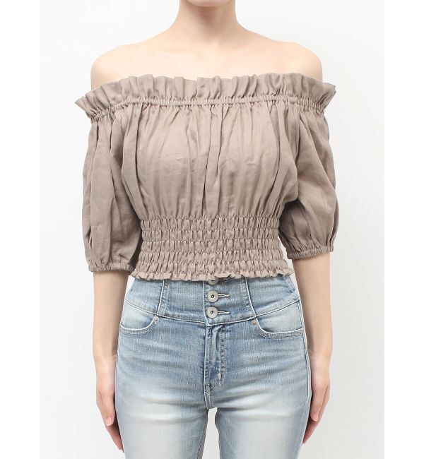 GYDA「2WAYギャザーオフショルコルセットブラウス」|シャツ・ブラウス|