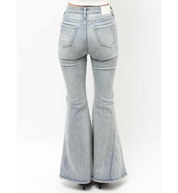 GYDA「ハイウエストopen ring bijou studsデザインフレアデニムパンツ」|デニム|