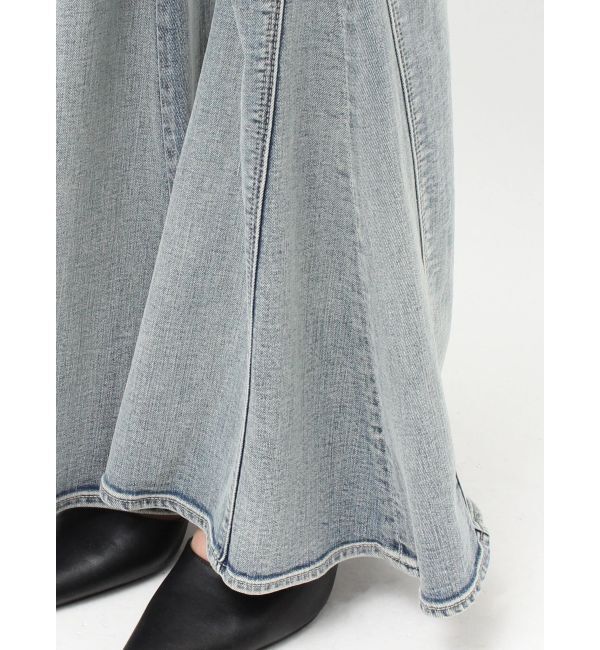 GYDA「ハイウエストopen ring bijou studsデザインフレアデニムパンツ」|デニム|