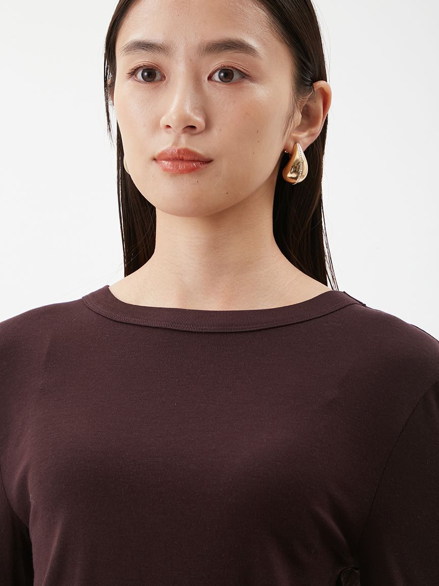 Mila Owen「ウールテンセルクルーネックシアーロンＴ」|Tシャツ・カットソー|