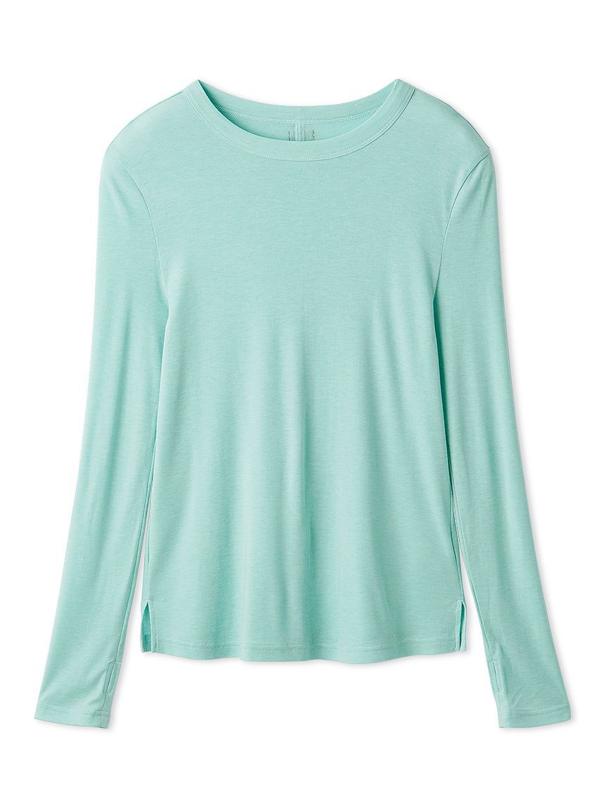 Mila Owen「ウールテンセルクルーネックシアーロンＴ」|Tシャツ・カットソー|LBLU