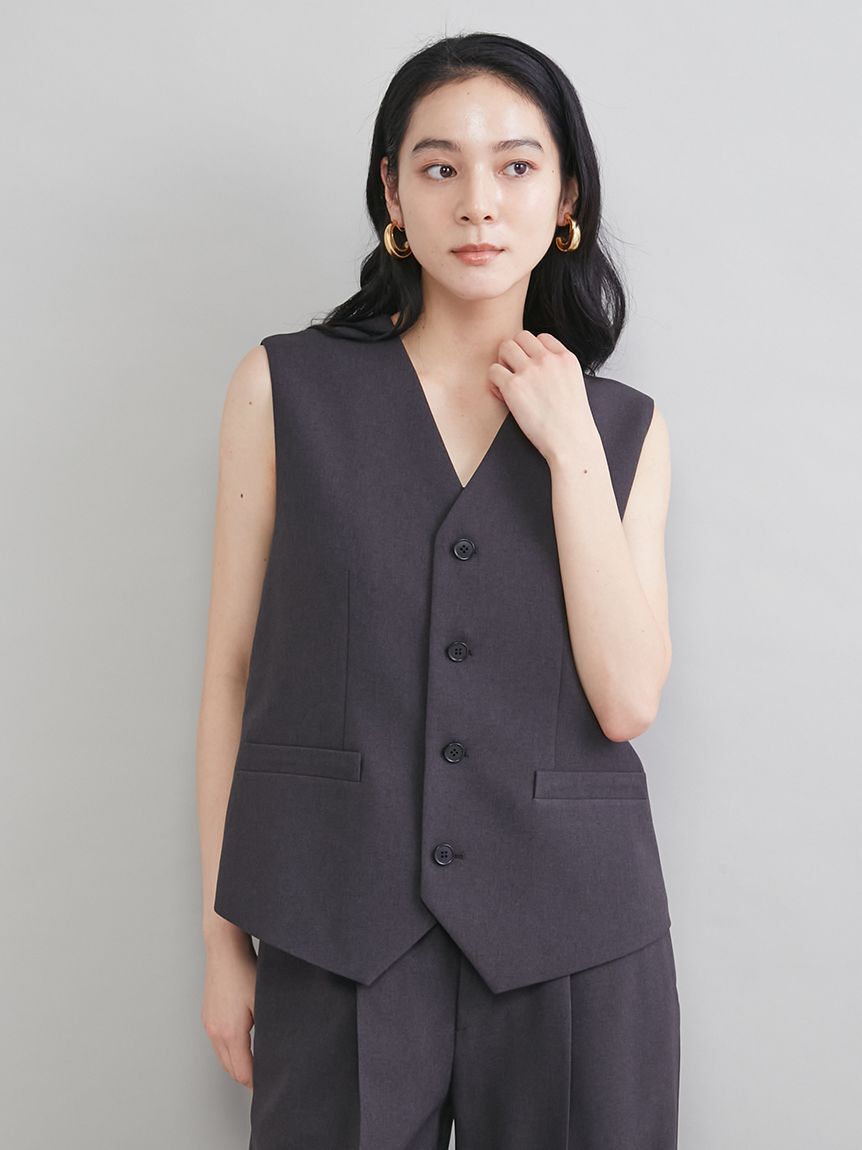 Mila Owen「後ろバックル付きベスト」|ベスト・ジレ|