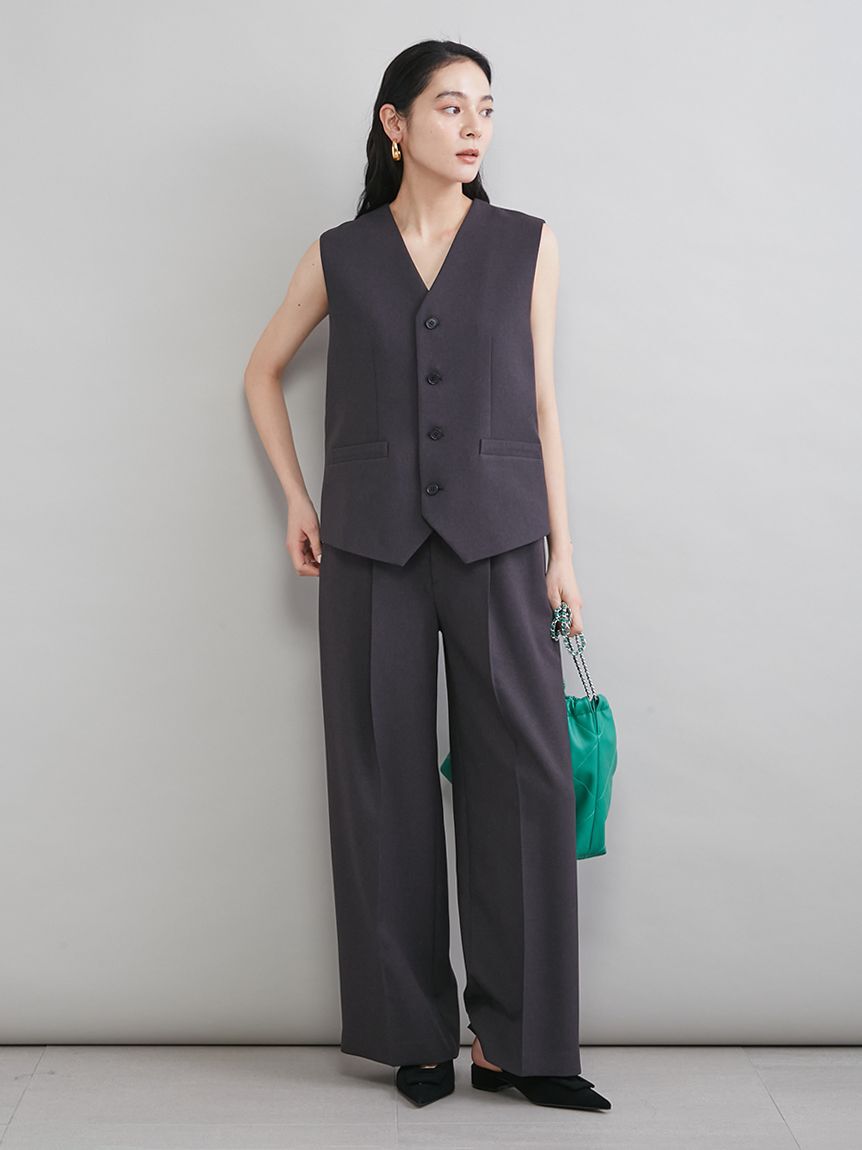 Mila Owen「後ろバックル付きベスト」|ベスト・ジレ|