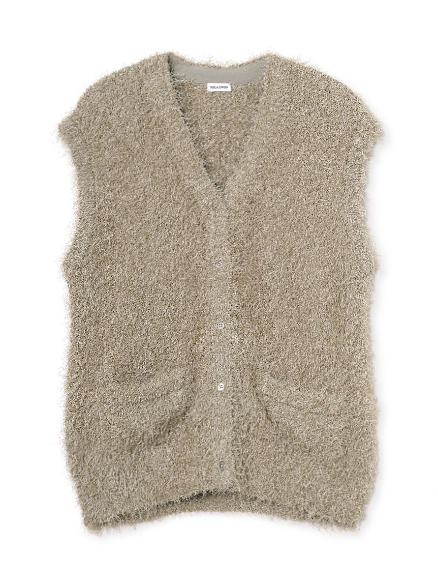 Mila Owen「Ｖネックプルオーバーニットベスト」|ダウンベスト・ベスト|BEG