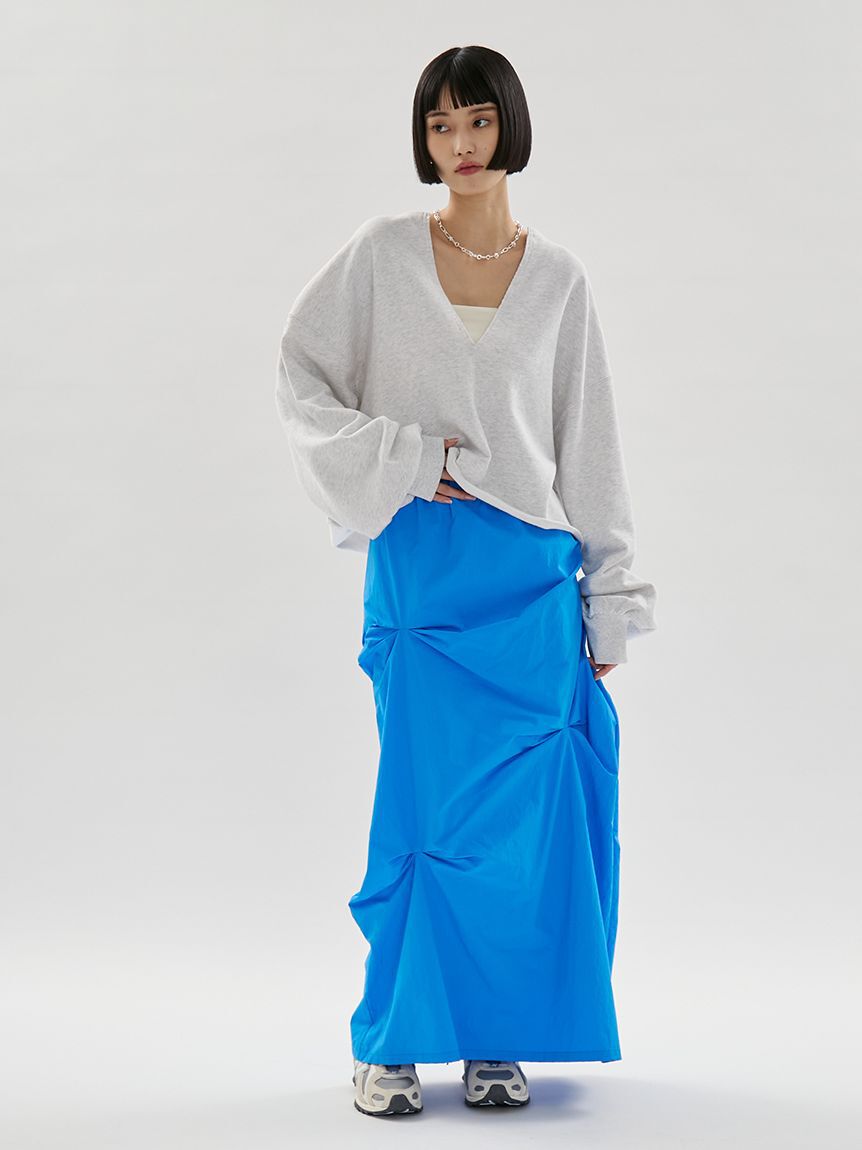 emmi atelier「Vネックスウェットプルオーバー【セットアップ対応】」|Tシャツ・カットソー|