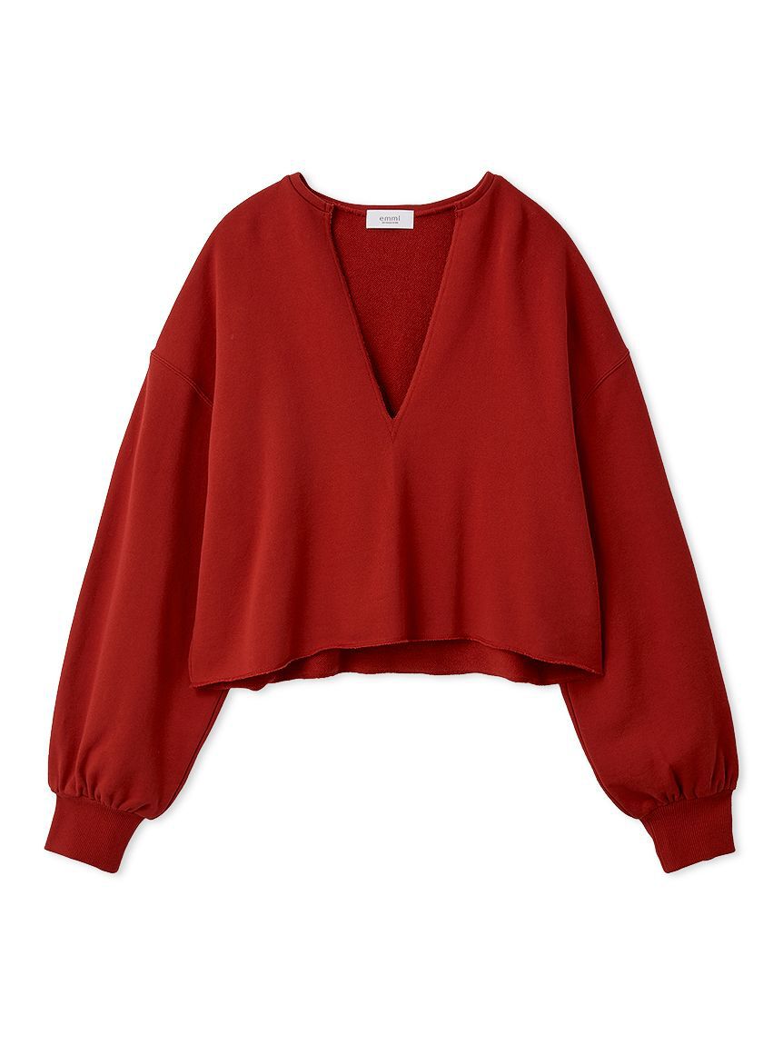 emmi atelier「Vネックスウェットプルオーバー【セットアップ対応】」|Tシャツ・カットソー|