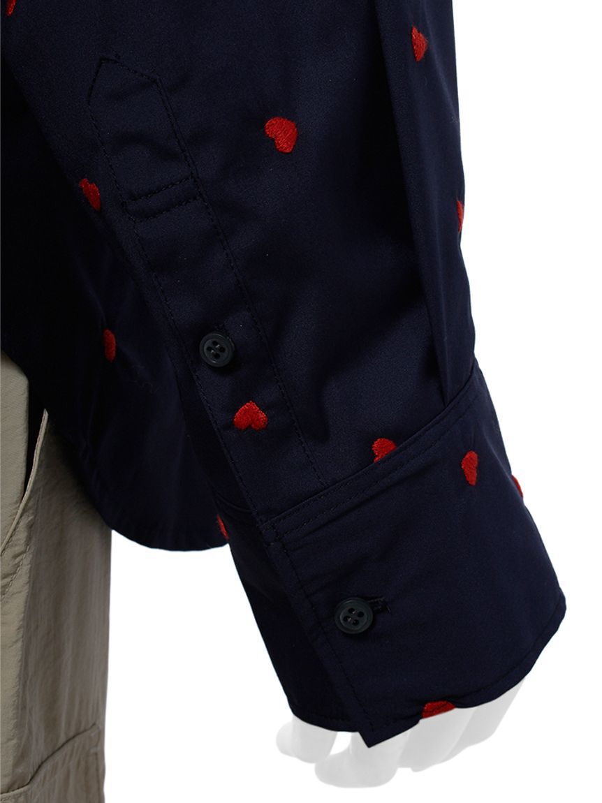 emmi atelier「【HEART】 ハート刺繍ベーシックシャツ」|シャツ・ブラウス|