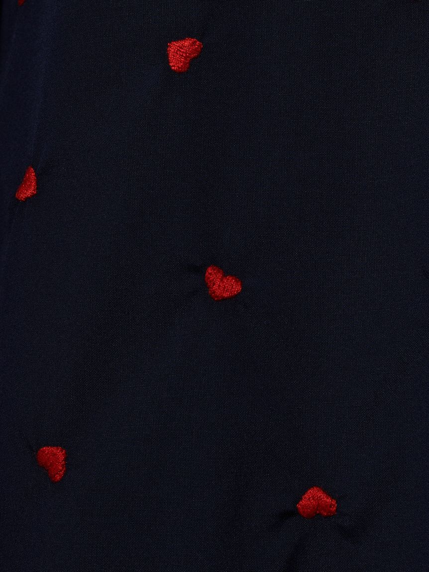 emmi atelier「【HEART】 ハート刺繍ベーシックシャツ」|シャツ・ブラウス|