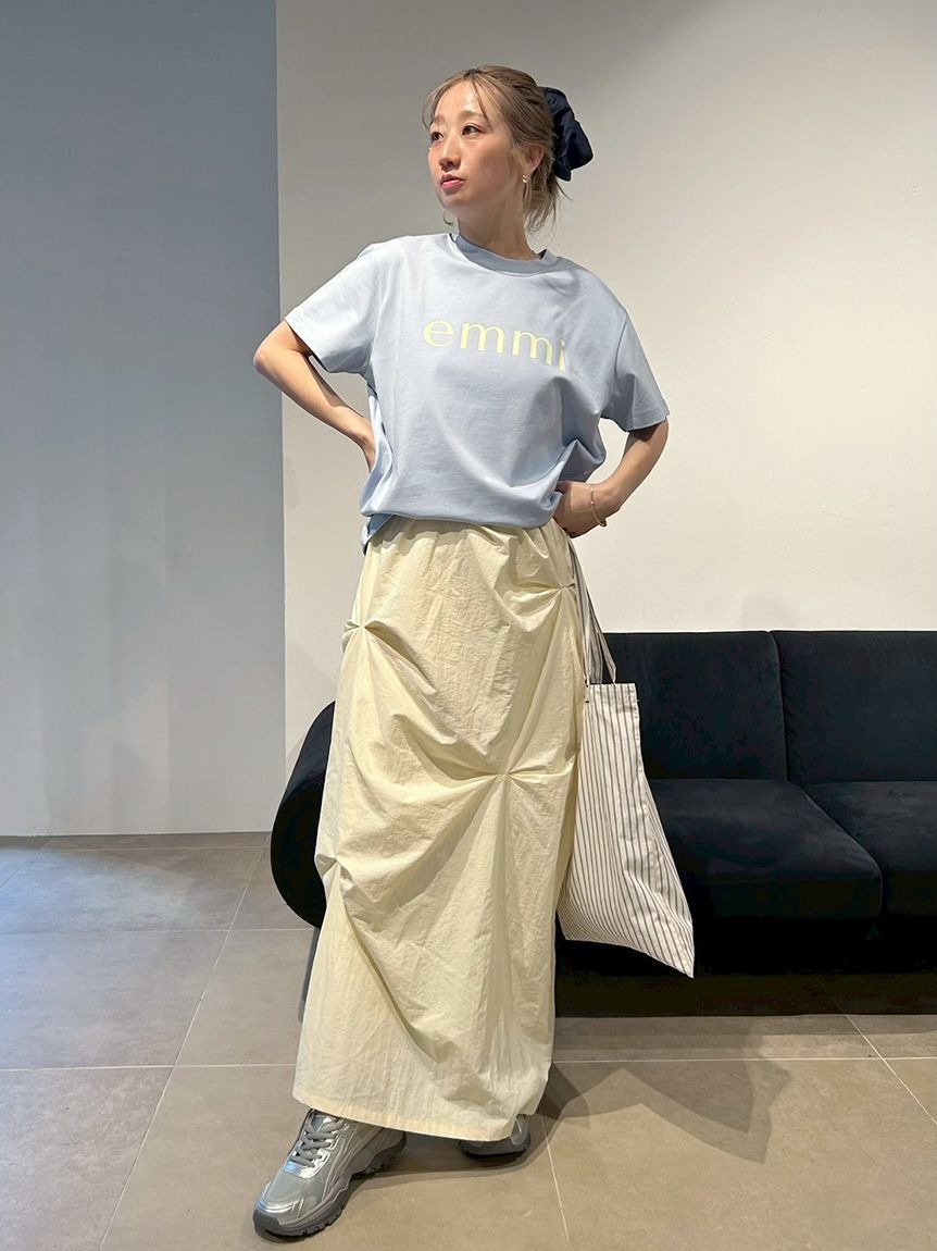 emmi atelier「【ONLINE限定カラーあり】eco emmiロゴTシャツ/UVカット」|Tシャツ・カットソー|