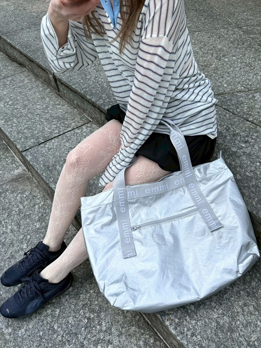 emmi atelier「【ONLINE限定】撥水emmiロゴビックトートバッグ」|トートバッグ|