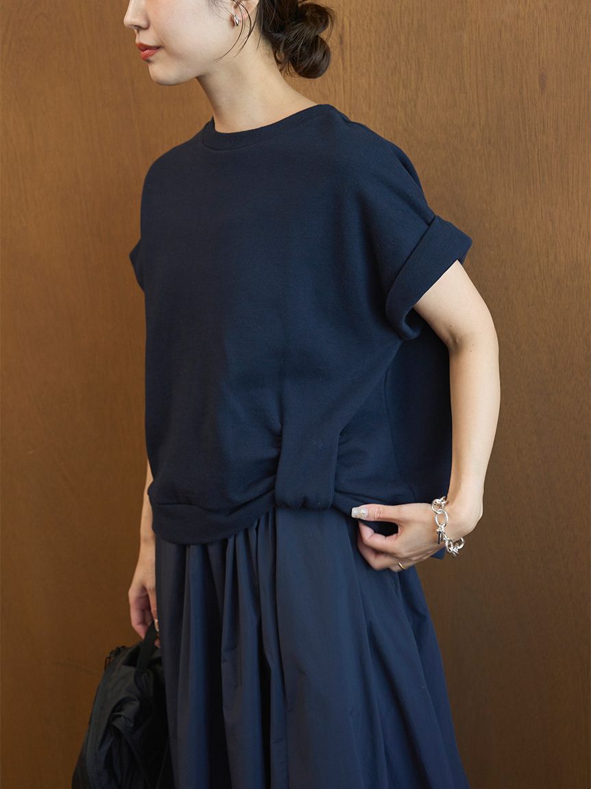 emmi atelier「eco 裏毛プルオーバー&times;撥水バルーンスカートセット」|ワンピース|