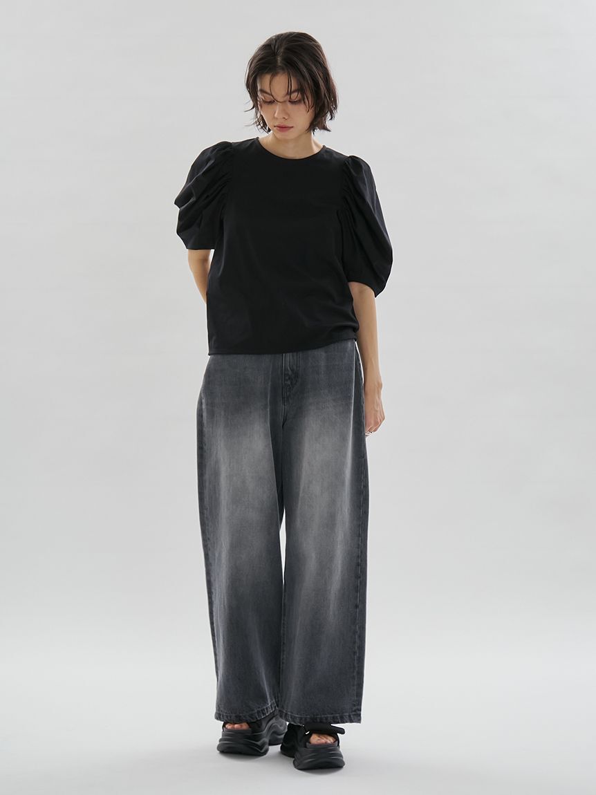 emmi atelier「デザインスリーブTシャツ」|Tシャツ・カットソー|