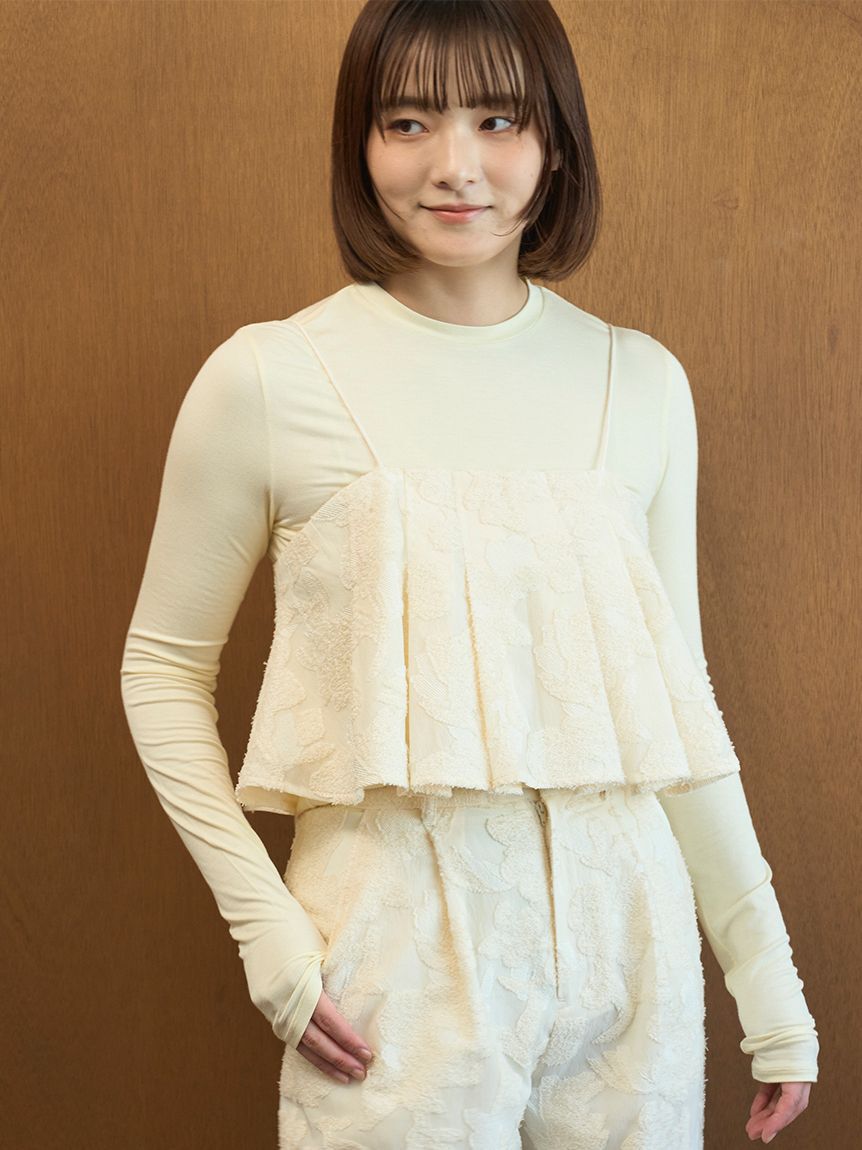 emmi atelier「ジャガードタックビスチェ【セットアップ対応】」|ベスト・ジレ|IVR